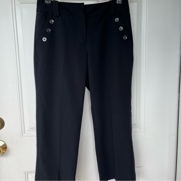 Sandro Pants - •Sandro• Button Detail Navy Blue Cropped Sailor Pants - Size 6